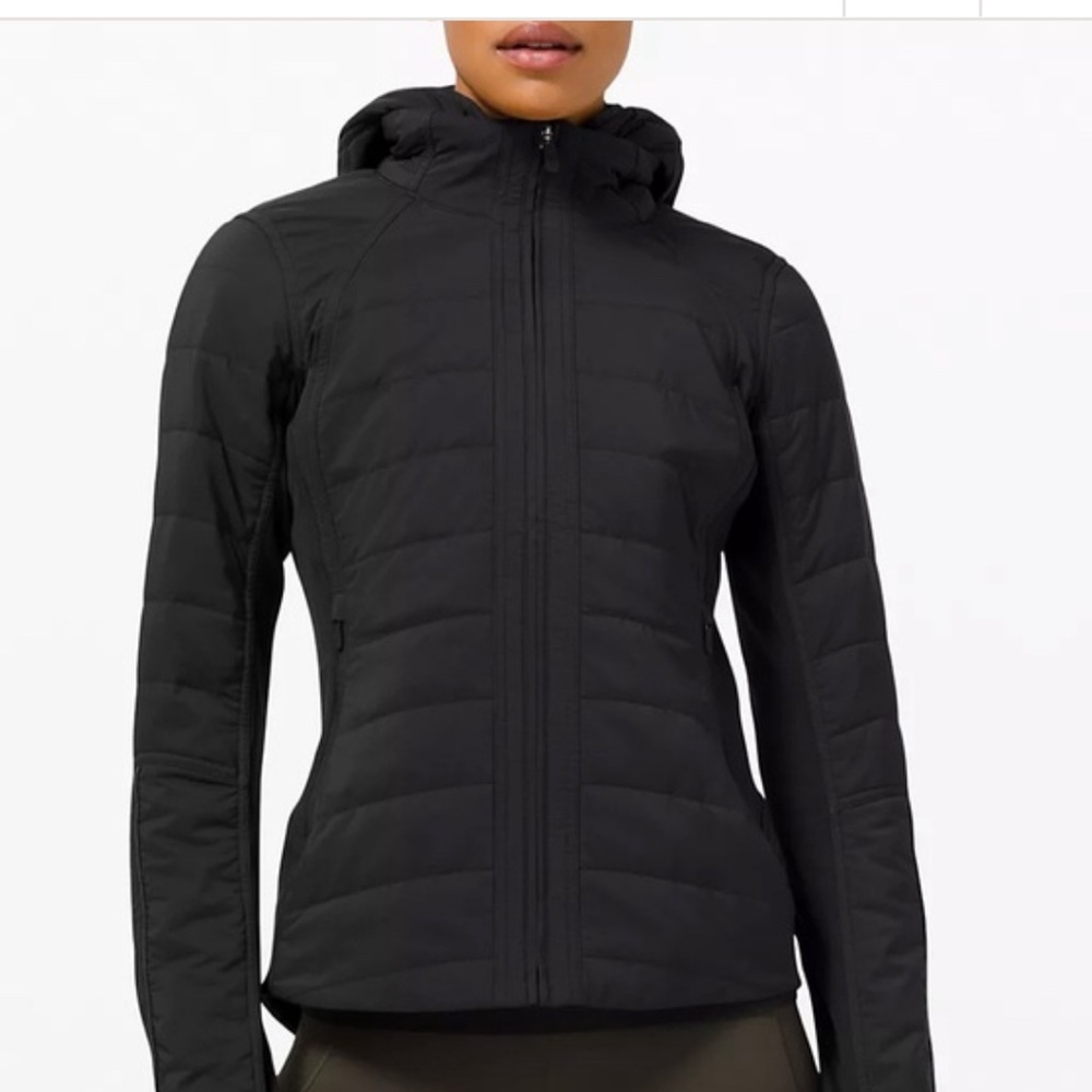 Lululemon Women’s Another Mile Jacket Glyde Black Removable Hood Size 8